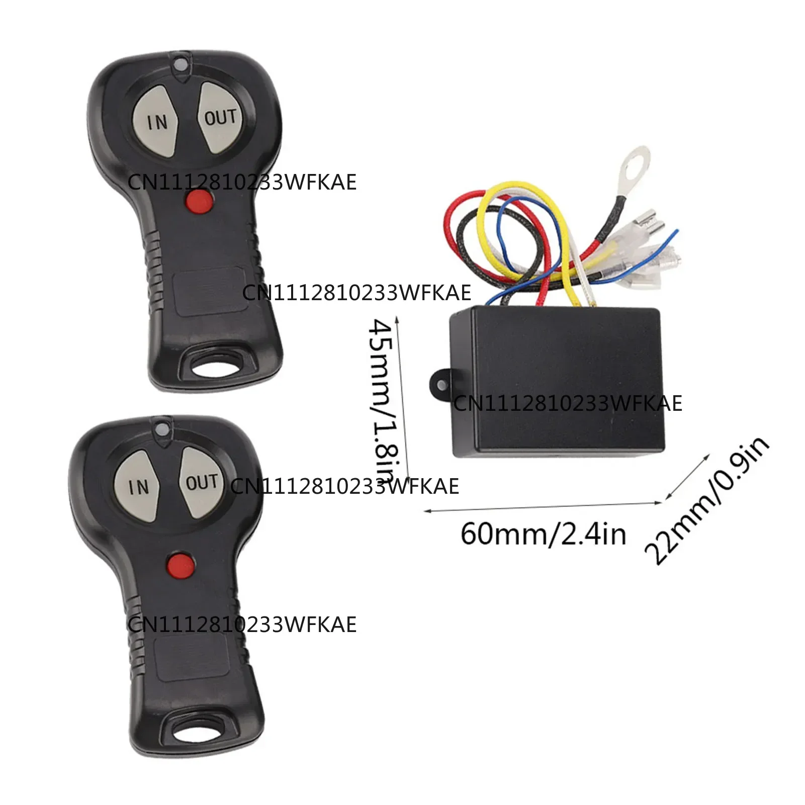 1 Pair 12V Universal Wireless Winch Remote Control Controller Kit for Car Truck