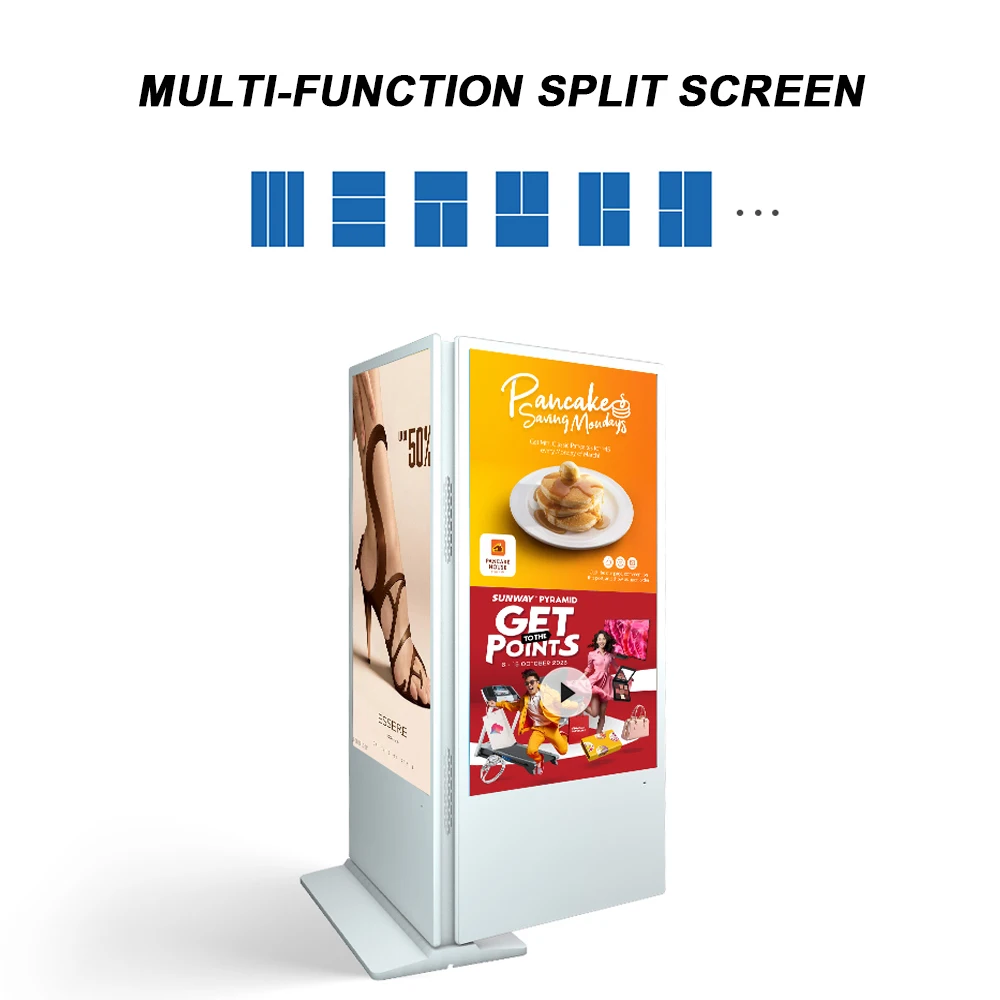 Double Sided LCD Commercial Display Menu Board Indoor Floor Standing Digital Signage 49 Inch Vertical Advertising Machine Poster