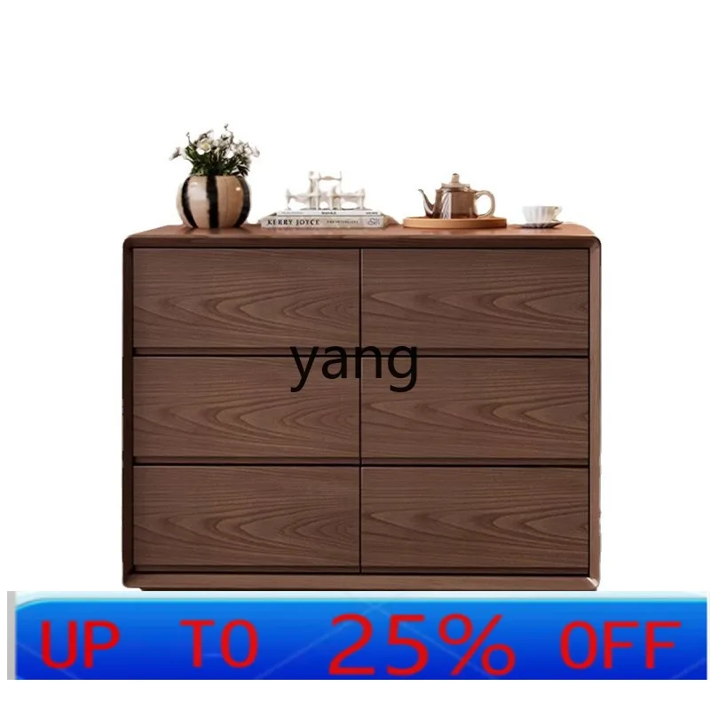 

LTT household all-solid wood chest, bedroom storage cabinet against the wall, storage drawer, bucket cabinet