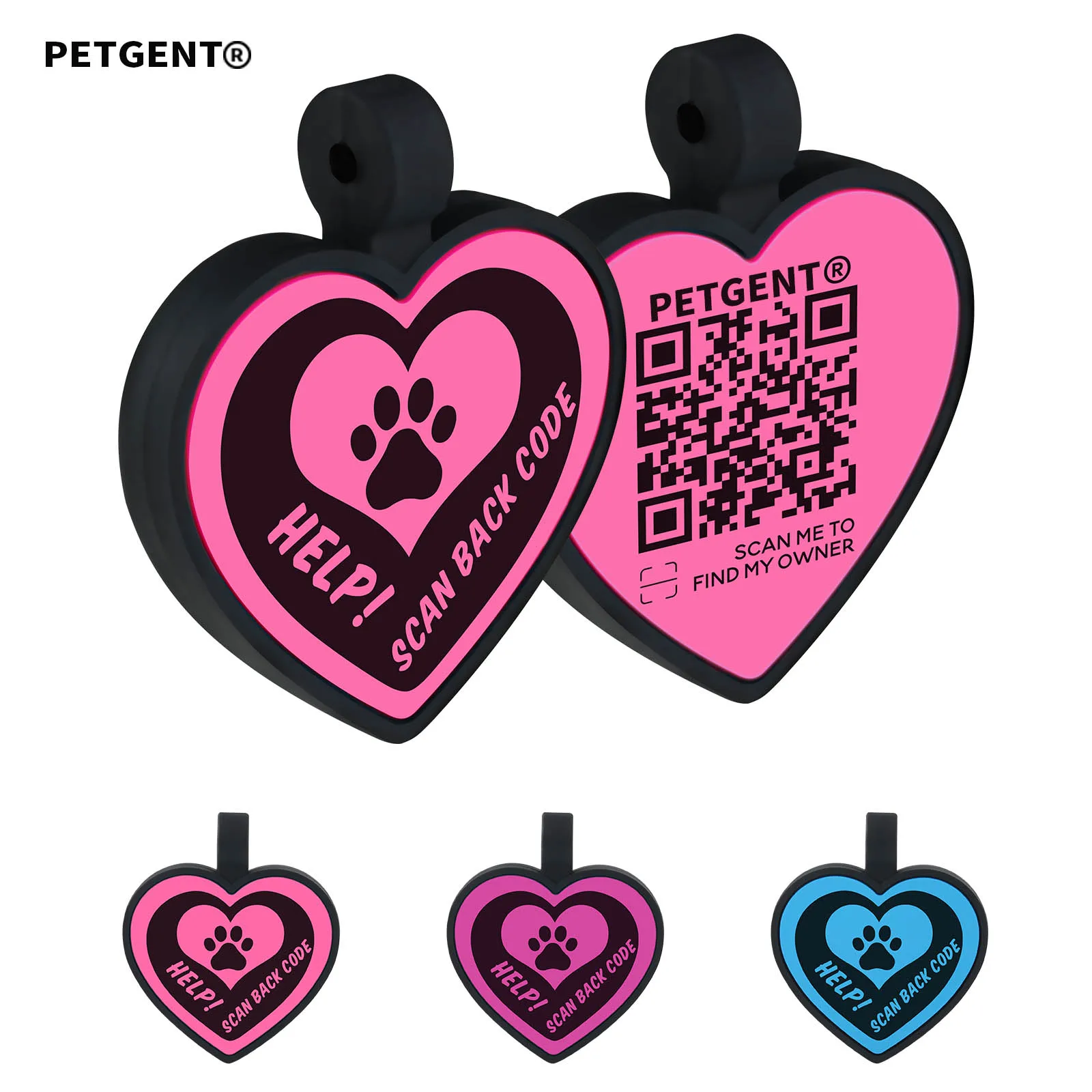 1pc QR Code Pet Dog Cat ID Tags Personalized Dog Tags Collar Scan QR Shows Pet Online Profile For Dog Tag Name Products