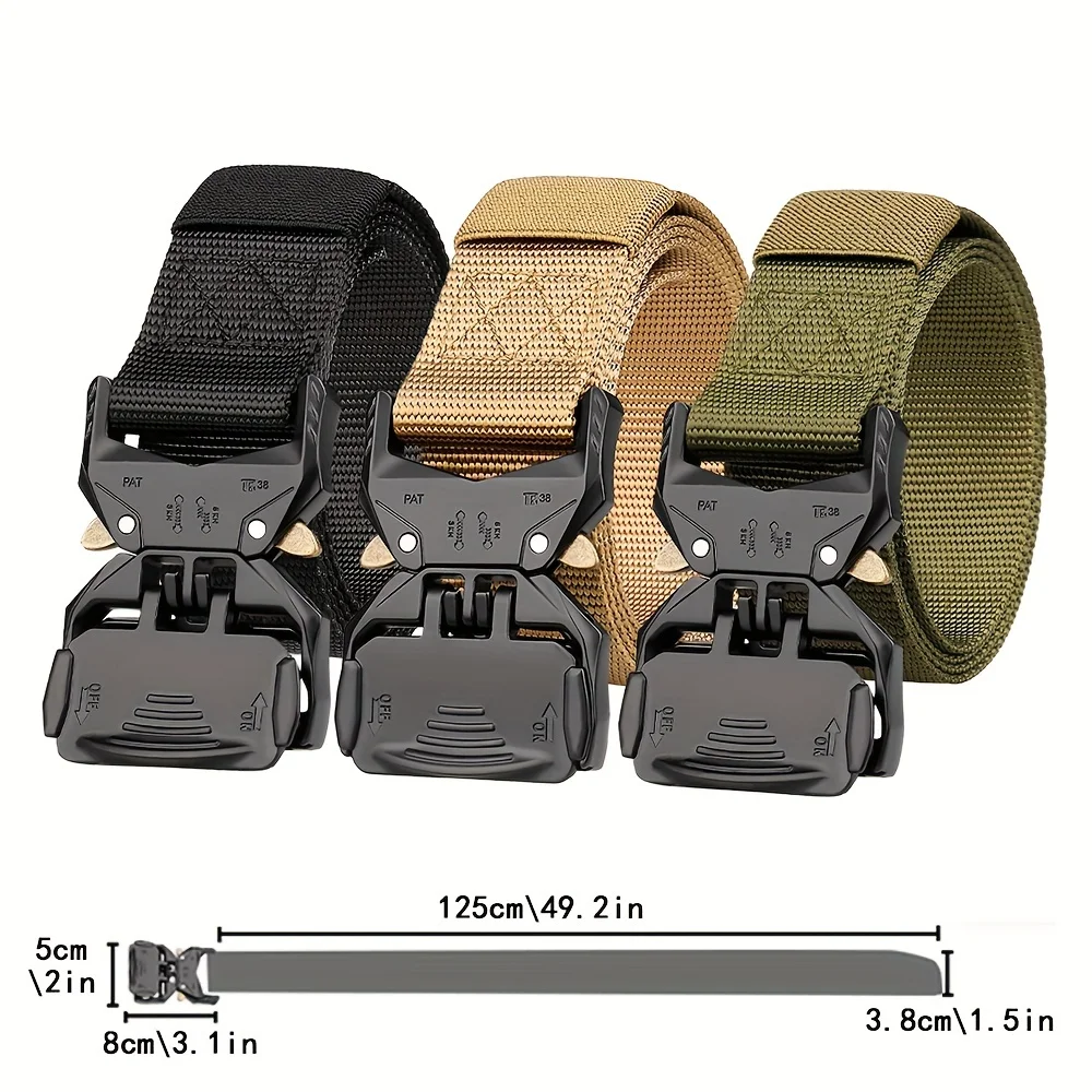 Men's Nylon Belt, Simple, Breathable and Comfortable, Suitable for Outdoor Leisure Hunting