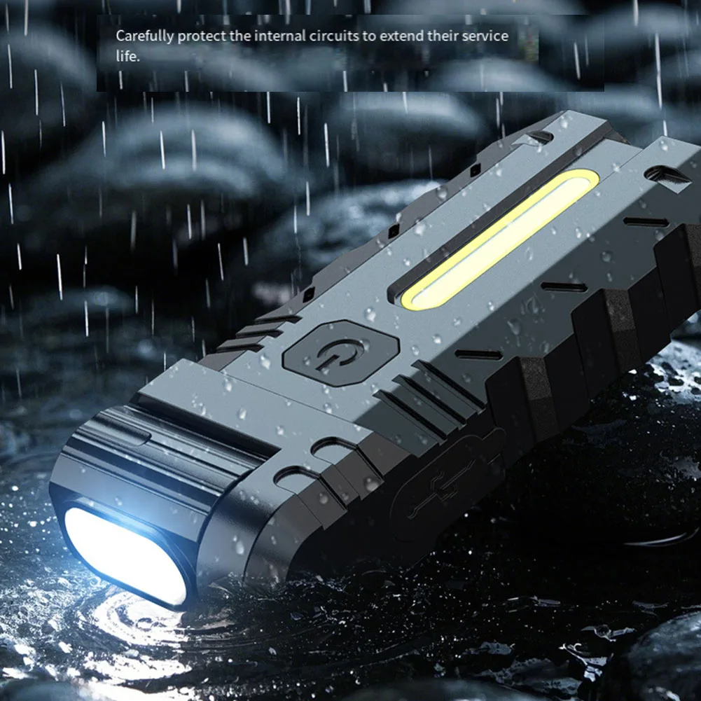 1000 Lumen Rechargeable Keychain Flashlight With Magnetic Back Clip, USB-C Fast Charging, IPX4 Water-Resistant For Outdoor