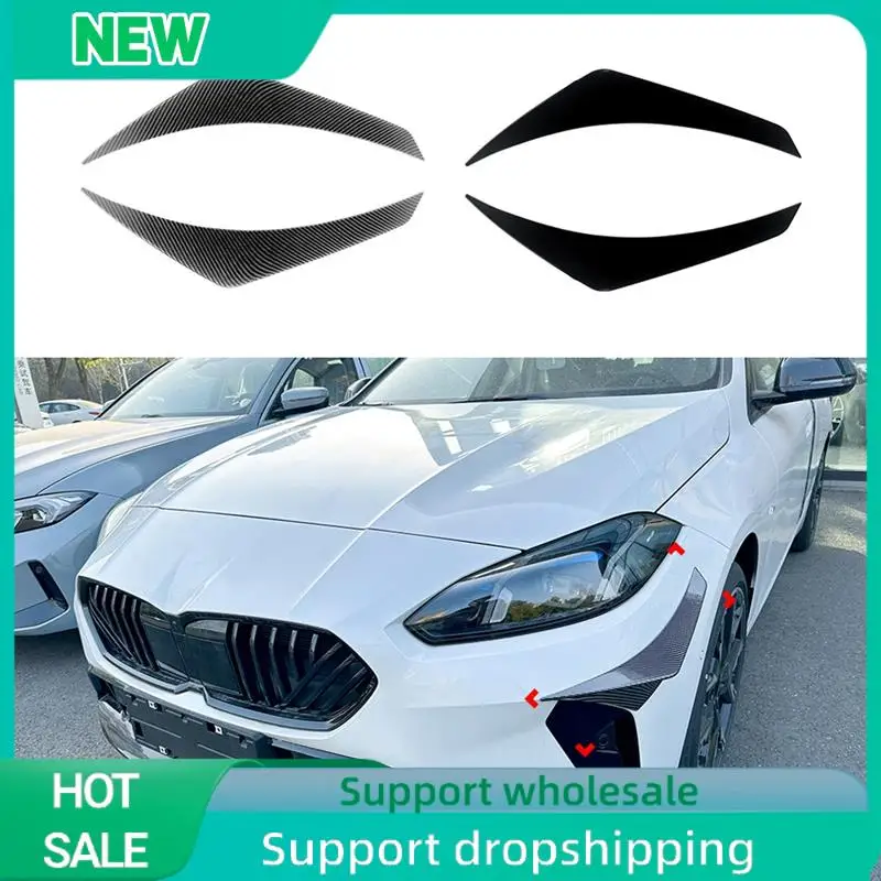 

A04E-Car Front Bumper Side Splitter Spoiler Fog Lamp Side Spoiler Trim For BMW 1 Series F70 2 Series F74 M Sport 2024+ Glossy Bl