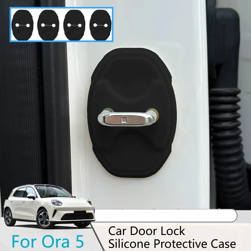 4PCS Silicone Door Lock Protective Cover Limit Switch Shock Absorption Buffer Pad Rust Prevention Reduce Noise Case for Ora 5