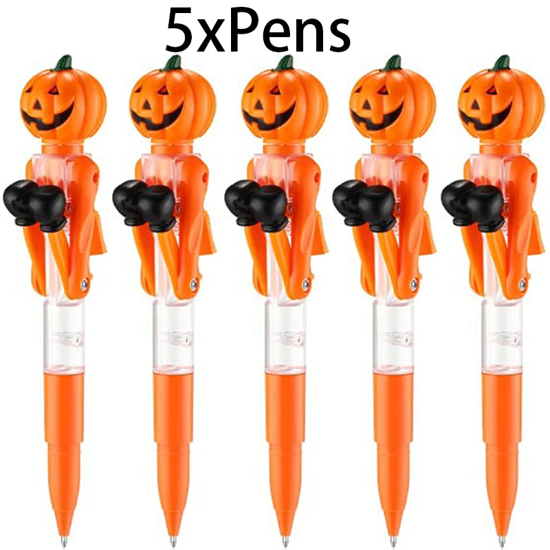 

5 шт., пластиковые шариковые ручки для Хэллоуина