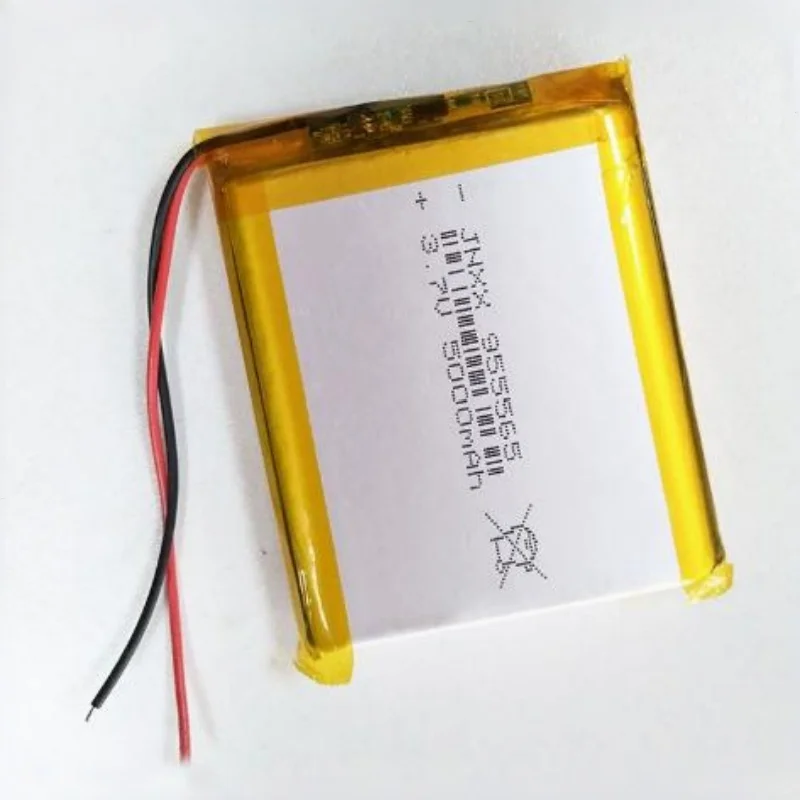955565 3.7V 5000mAh High Capacity Lithium Polymer Li-Po Rechargeable Battery Long Cycle Anti-Bulging For DIY Power Bank GPS