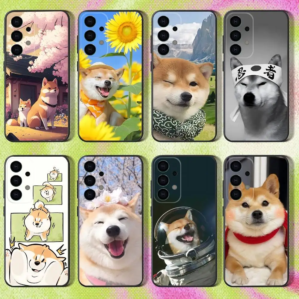 

Phone Case For Samsung S25,S24,S21,S22,S23,S30,Ultra,S20,Plus,Fe,Lite,Note,10,9,Cute Shiba Inu 5G Black Cover