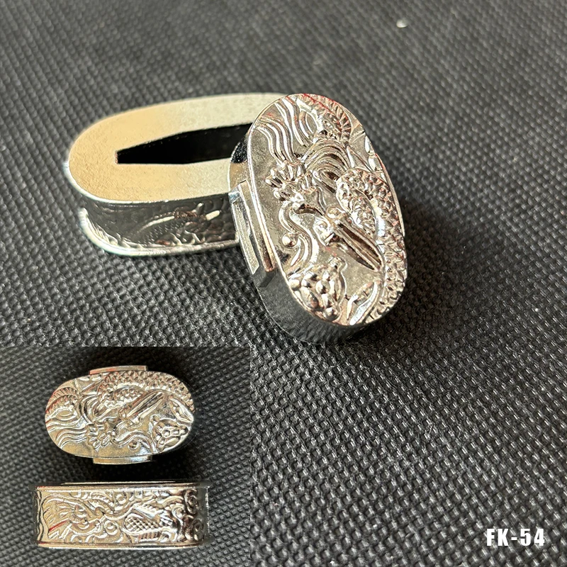 Hochwertige Legierung Katana-Griffkappe Fuchi Kashira Griffkragen für Japanische Schwerter Samurai-Katanas Wakizashi-Schwerter Zubehör – Detail 36