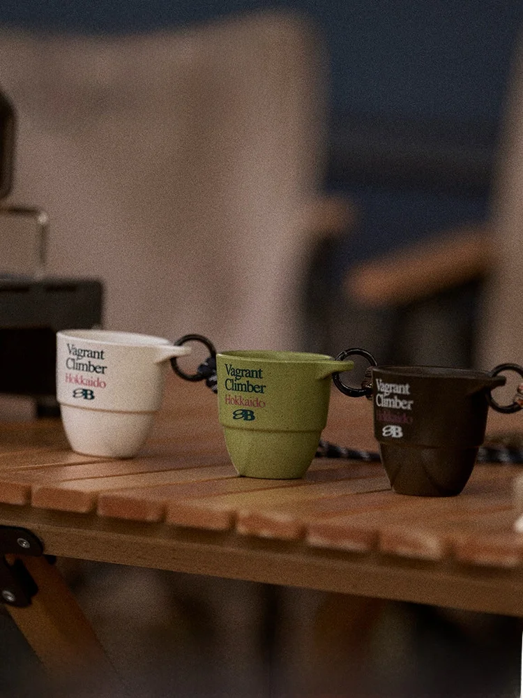 ポータブルアウトドアカムエコフレンドリーフロスト加工ワンバイトカップブルーアイソレーションシリーズ食品グレードリサイクル可能ティーカップ