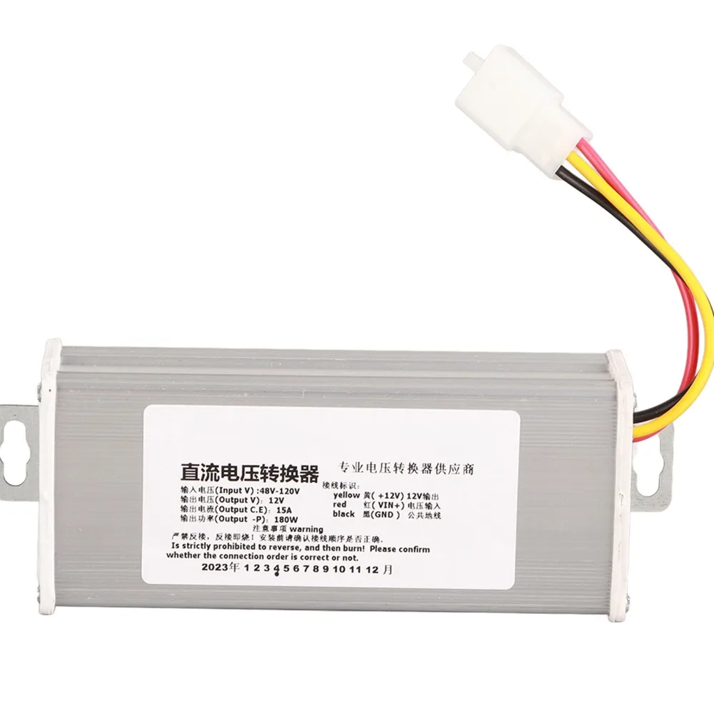 48 فولت-120 فولت المدخلات تيار مستمر محول 12 فولت الناتج 180 واط الطاقة محول خفض الجهد 15A محول طاقة الحالي مركبة كهربية #2