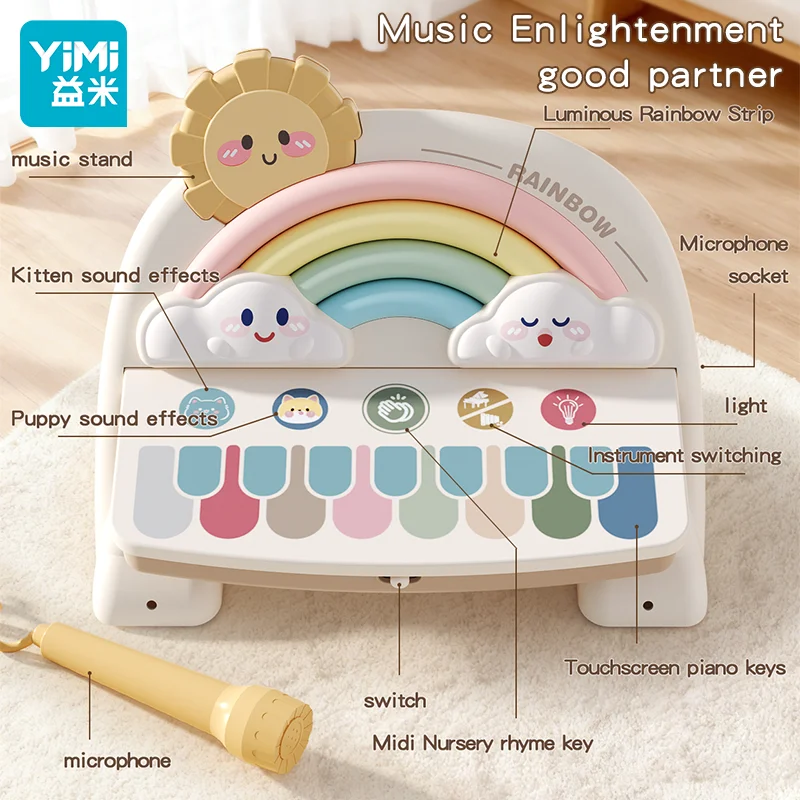 YIMI enfants Piano électronique multi fonction Piano Instrument de musique pour enfant clavier électronique Piano avec Microphone Musical