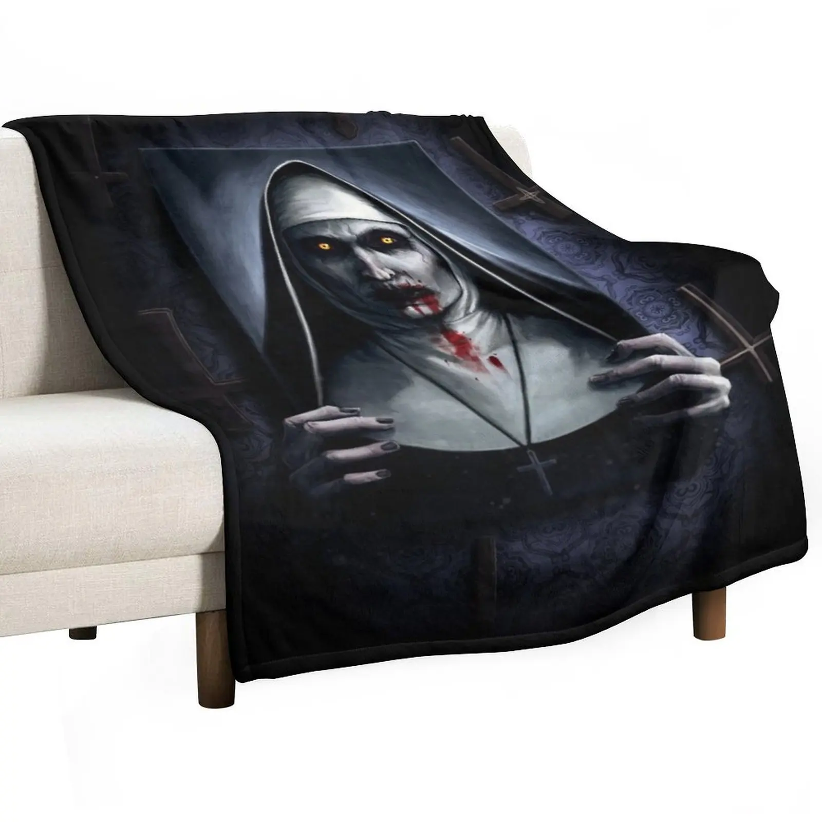 

Valak Painting Throw Blanket Multi-Purpose Soft Big Furry Warm Blankets