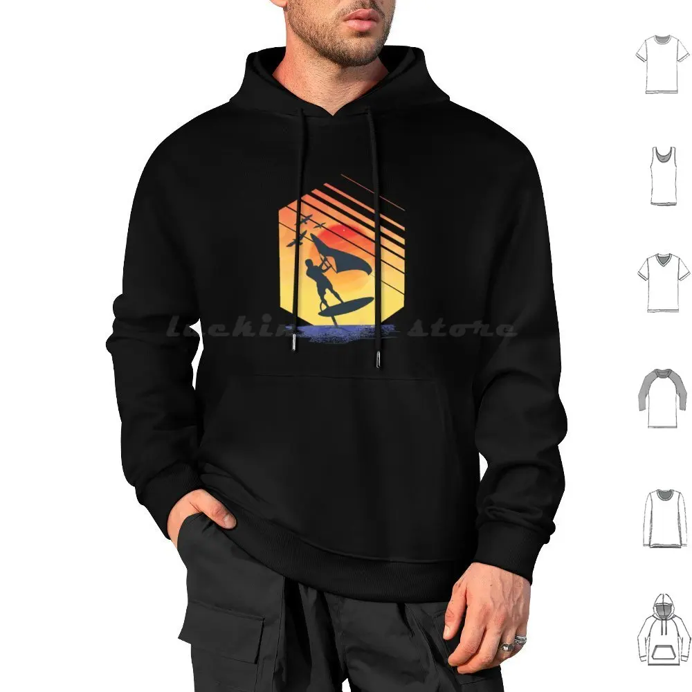 Wing Foiling Surfing Surfer Gift Idea Hoodies Long Sleeve Wing Foiling Wing Foiling Surfing Surfer Idea Surf Water