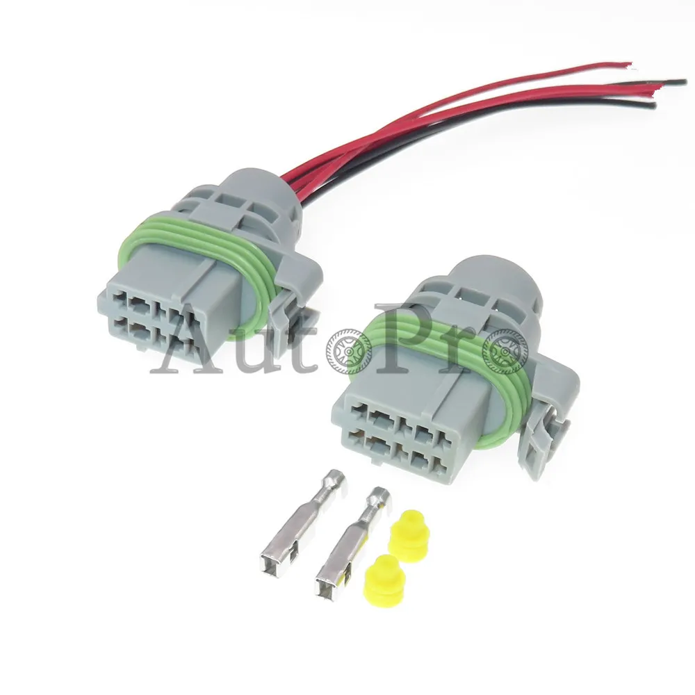 

1 Set 6 Hole AC Assembly 3.5 Series Grey Automobile Electric Wire Cable Waterproof Female Connector Unsealed Male Plug