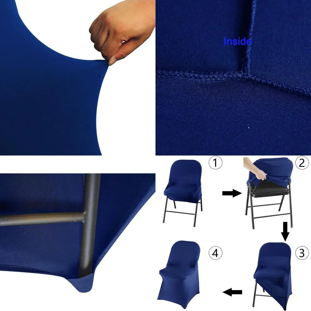 Coprisedie in spandex blu royal (confezione da 50) - Elasticizzato per matrimoni e feste