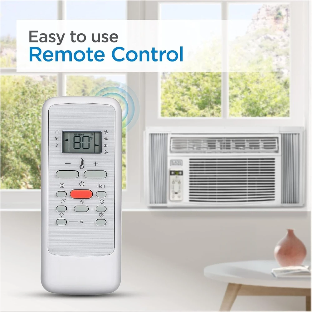 Window Air Conditioner with Remote Control, 14500 BTU, Cools Up to 700 Square Feet, White