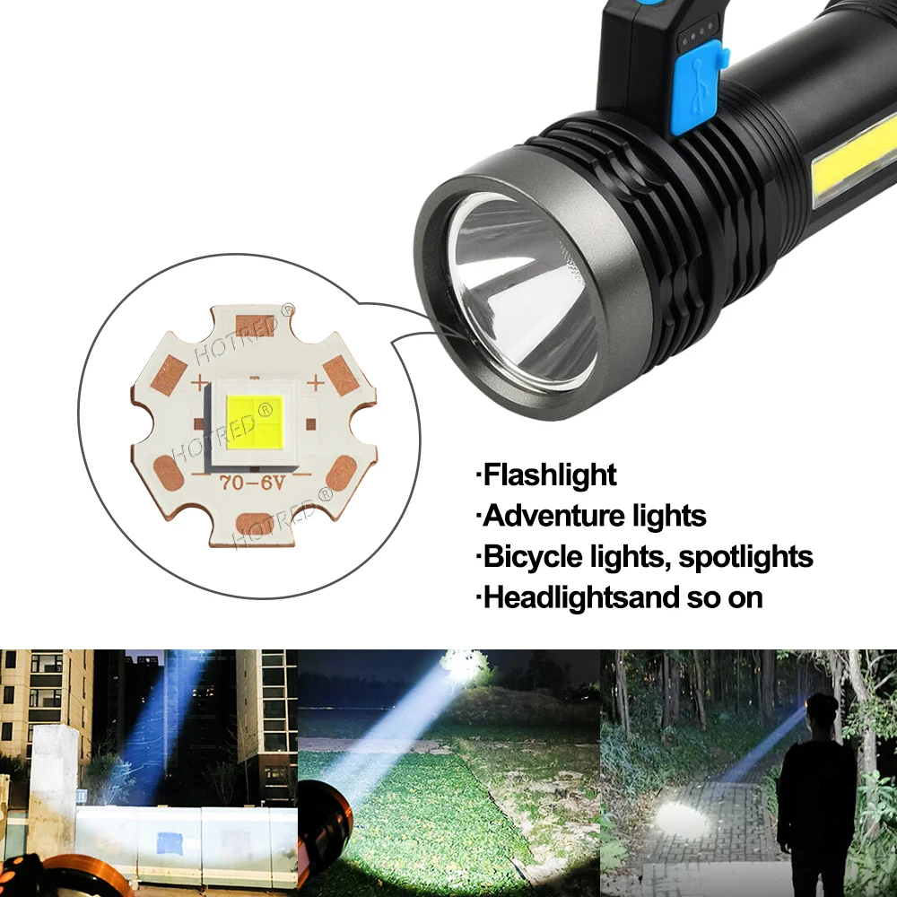 XHP70.3 40W LED XHP7070 HI Flat Chip 20mm Cold White Bead+Torch Flashlight Current Driver Lens Set DC6V 12V 15V 26mm 1Mode 5Mode