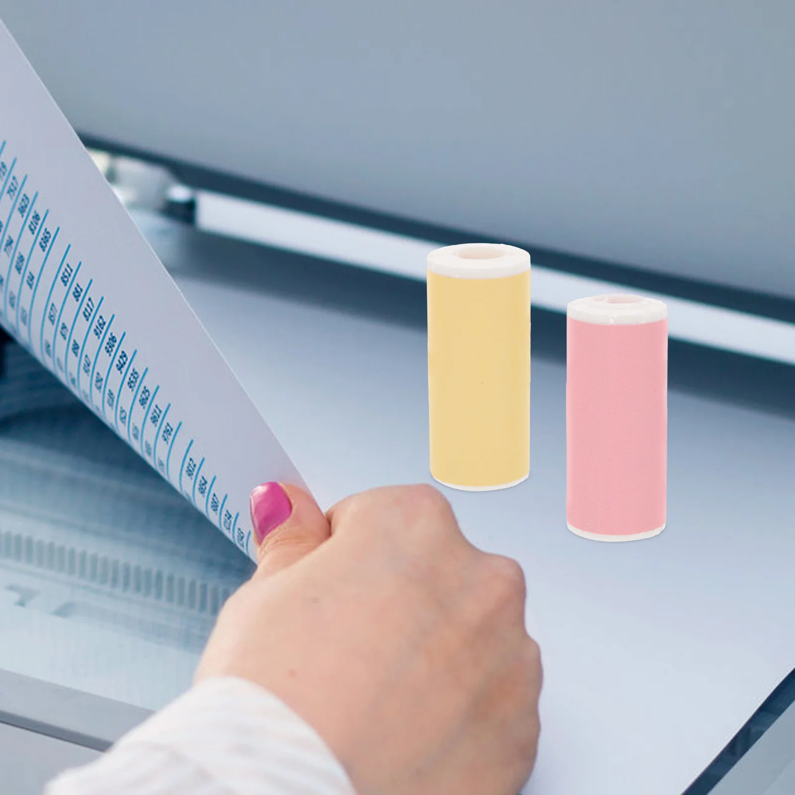 

8 Rolls Self-adhesive Printing Paper Printer Mini Sticker Labels Colorful Protein