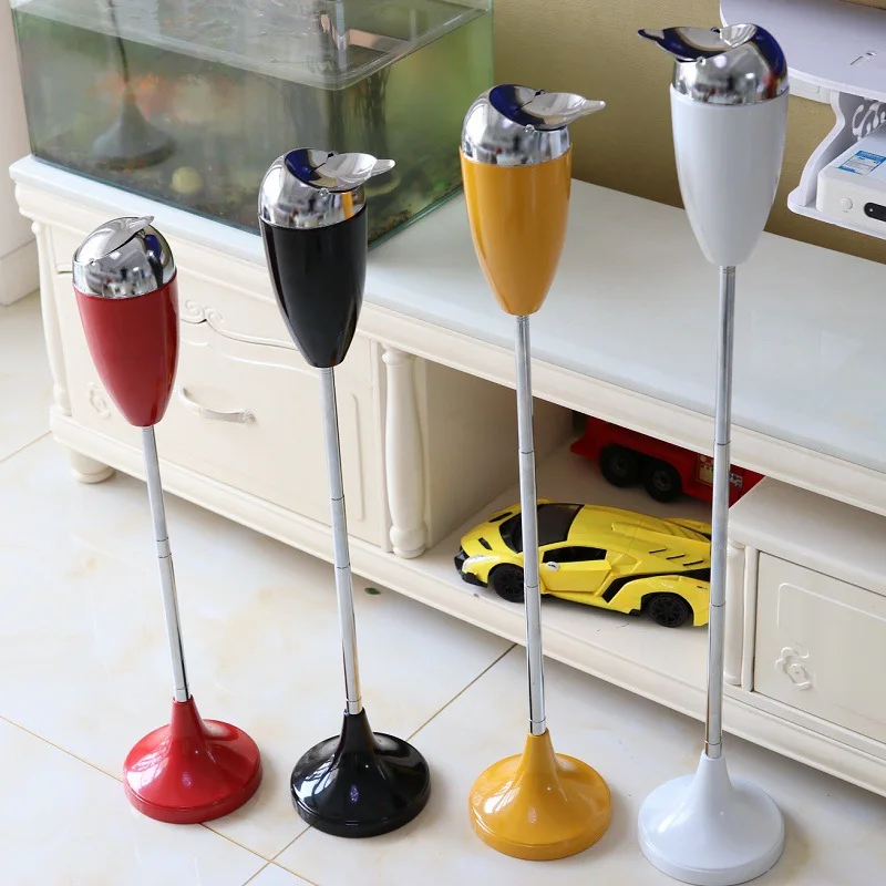 

Hot sale large vertical metal ashtray creative anti-fly ash toilet lifting telescopic floor ash with cover