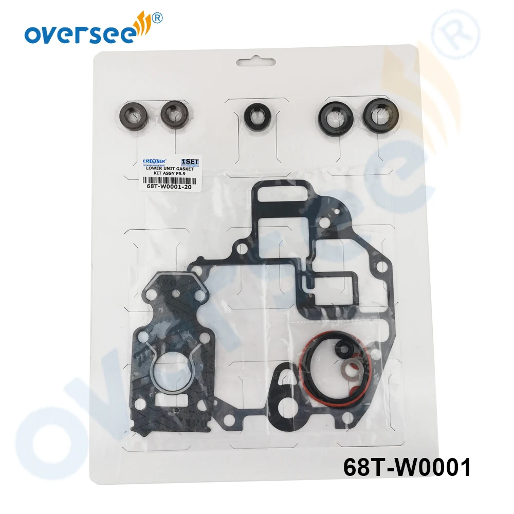 68T-W0001 Lower Unit Gasket Kit for Yamaha 6HP 8HP 9.9HP 4-Stroke Outboard Engine