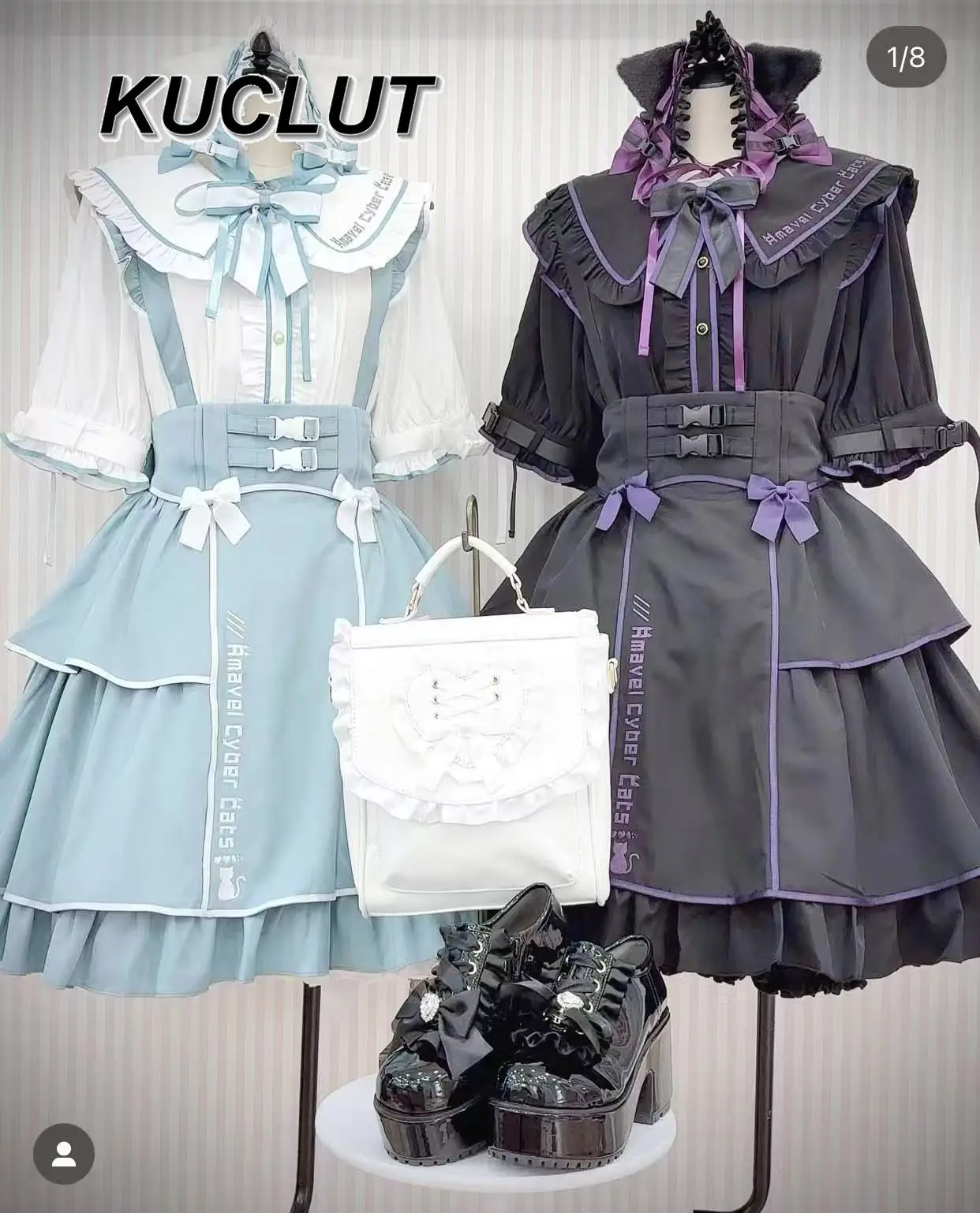 Conjuntos de dos piezas de estilo japonés para mujer, traje informal de Lolita, Top de manga corta a la moda, falda con tirantes y borde con volantes, conjunto para primavera y verano