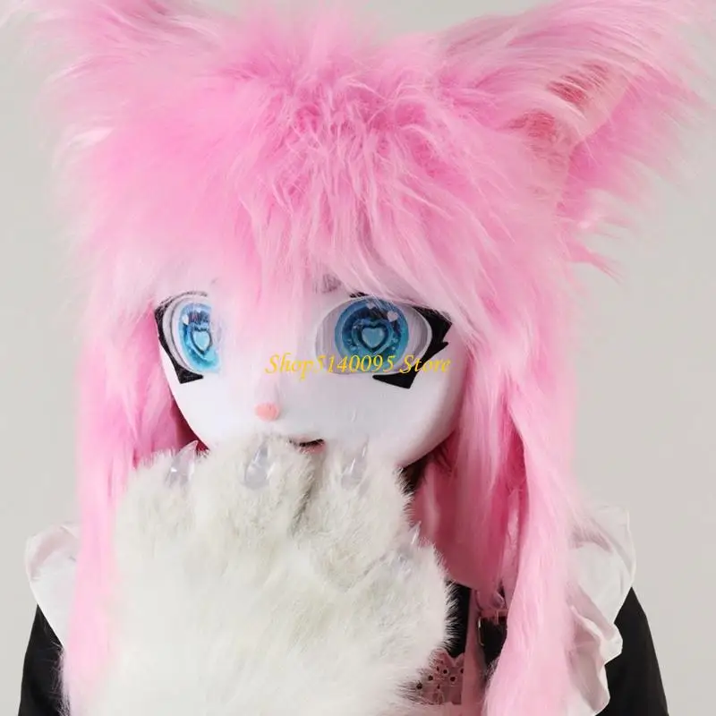 DXAE Đầu Thú Mèo Mặt Nạ Cosplay Fursuit Mũ Đội Đầu Halloween Hóa Trang Trang Phục Hóa Trang Phụ Kiện Dành Cho Trẻ Người Lớn