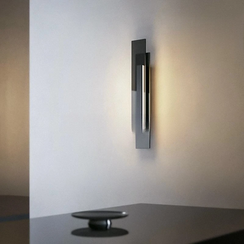 

Итальянский минималистичный настенный светильник для спальни, прикроватный светильник, современный дизайнерский светильник с эффектом света и тени, художественное стекло, светильник для коридора и гостиной