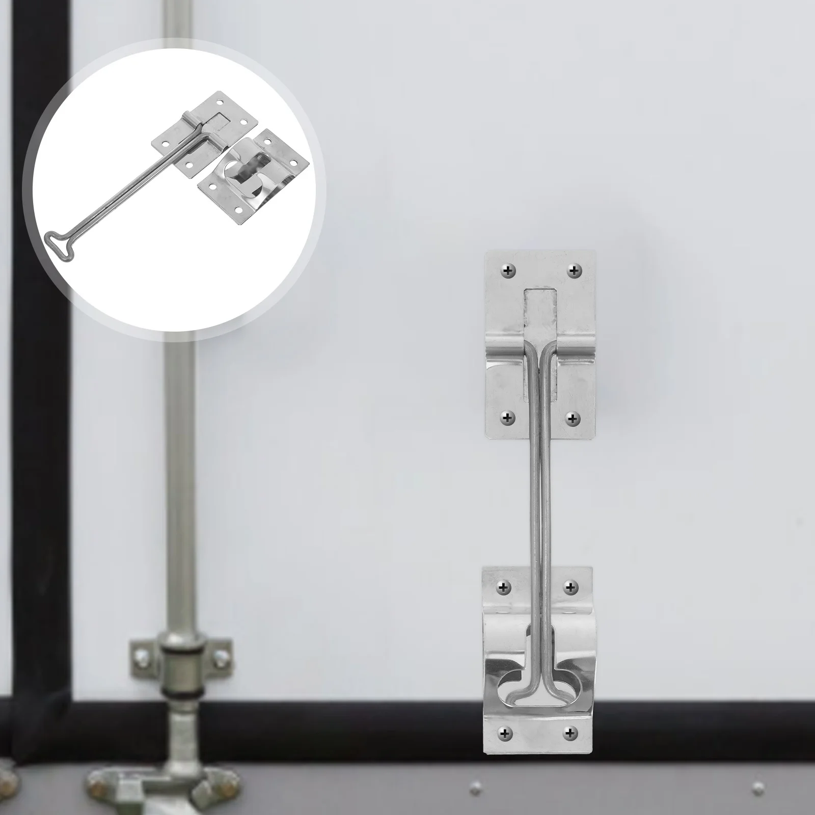 

1Set Stainless Steel Door Wind Catch 6 Inch Cargo Trailer Door Latch Secure Hold for Trailer in Wind Easy Installation