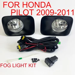 Bumper Fog Light Kit For Honda Pilot 2009 2010 2011 2012 2013 2014 2015 Full Set With H11 Bulb Switch Wire Harness Bezel