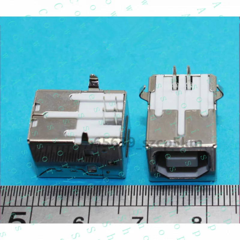 PP+ 10 pcs USB Type B Female 4 Pin DIP printer port D-shaped PCB Socket Connector