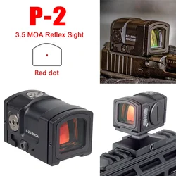 P-2 Red Dot Reflex Sight 3.5 MOA Óptica Alcance Com 1.54 Riser Mount Tático RMR Para Airsoft Rifle Pistola GEN5 MOS Glock 17 19