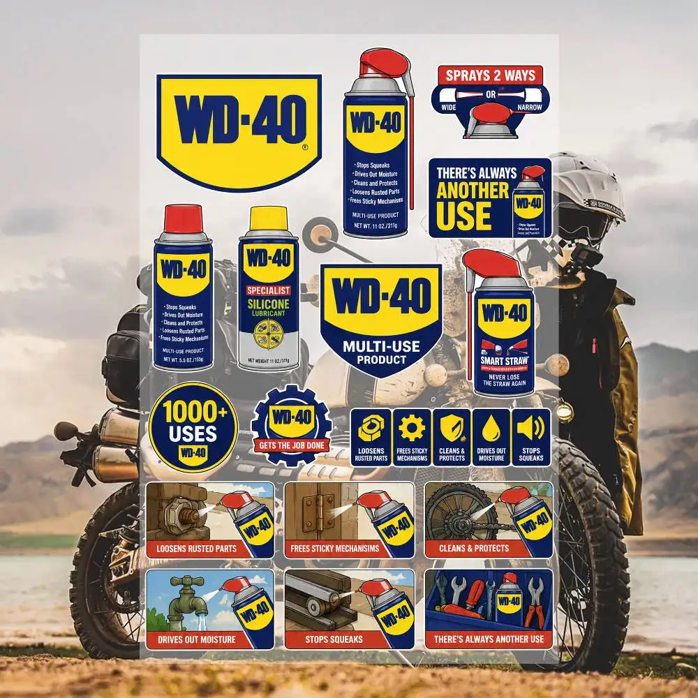 W-D-40 Aesthetic Graffiti Waterproof PVC Stickers for Car Motorcycle Skateboard Helmet Notebook