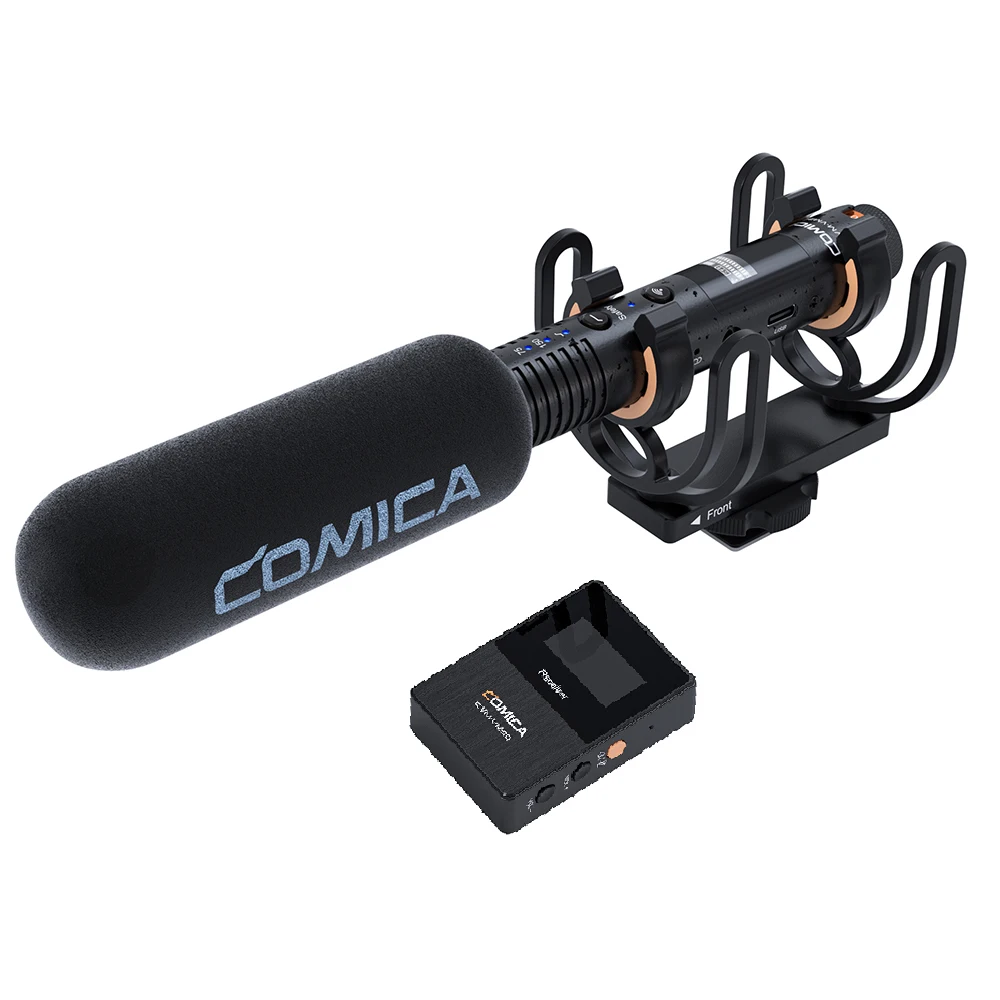 Comica VM30 CVM-VM30 2.4G Wireless Microphone Shotgun Microphone For DSLR Camera Smartphone Live Streaming Podcast Recordin