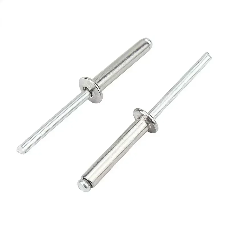 M2 M2.4 M2.8 M3 M3.2 M3.6 - M6.4 Pop Rivets Aluminium Dome Head Blind Rivets Steel Shank Mandrel Exhaust Rivets Pull Nail