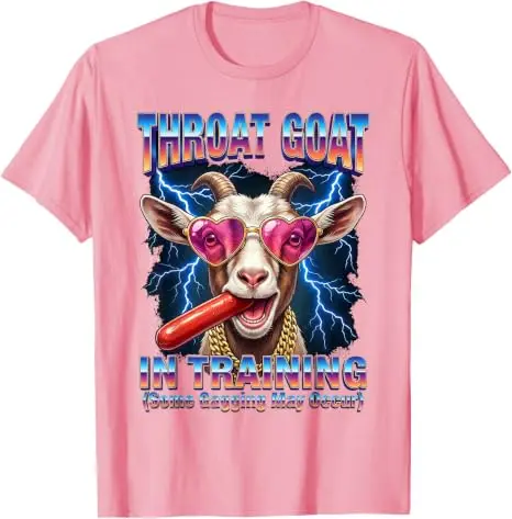 Throat Goat Ridiculous Dirty Vulgar Junggesellenabschied Damen Herren T-Shirt Y2k Crazy Stupid Throat Goat in Training Spruch T-Shirt Top – Detail 8