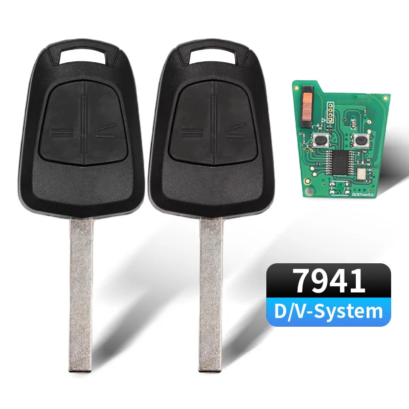 7941 Chip Smart Remote Car Key Fob D V System For Opel Corsa D Astra Insignia Mokka Adam Combo OPC Vauxhall Vectra H G J Antara