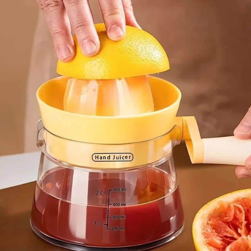 Manuelle Saftpresse für den Haushalt: Orangen- und Zitronenpresse, Einfach zu Bedienen, Hochwertiges Design, Tragbar und Speziell für Obst Geeignet