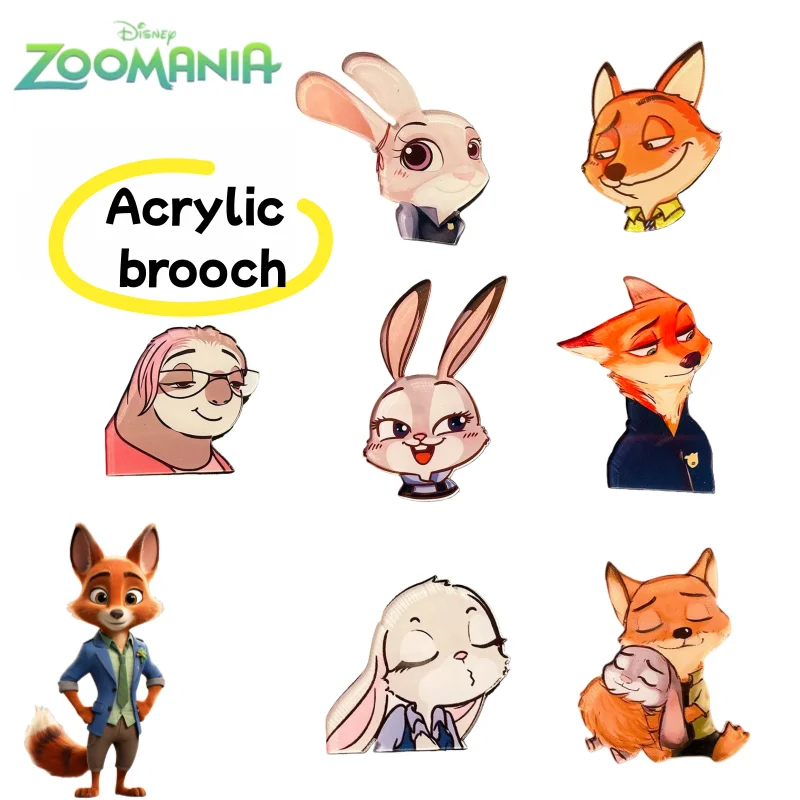 

Disney Zootopia Judy & Nick Lightning Cute Creative Exquisite Pin Everyday Use General Badge Attractive Decorative Clothing Pin