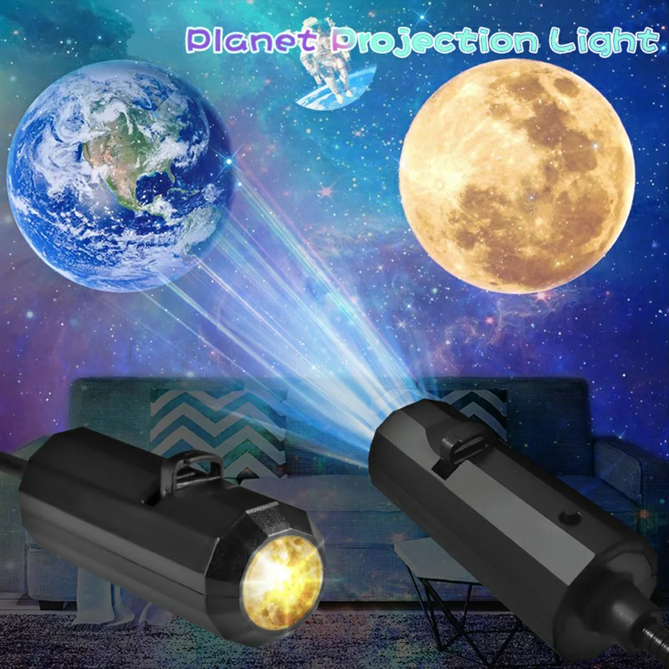 USB Projector Light Background Projector Photo Props Birthday Party Decoration Wall Lights Bedroom Decoration Night Light