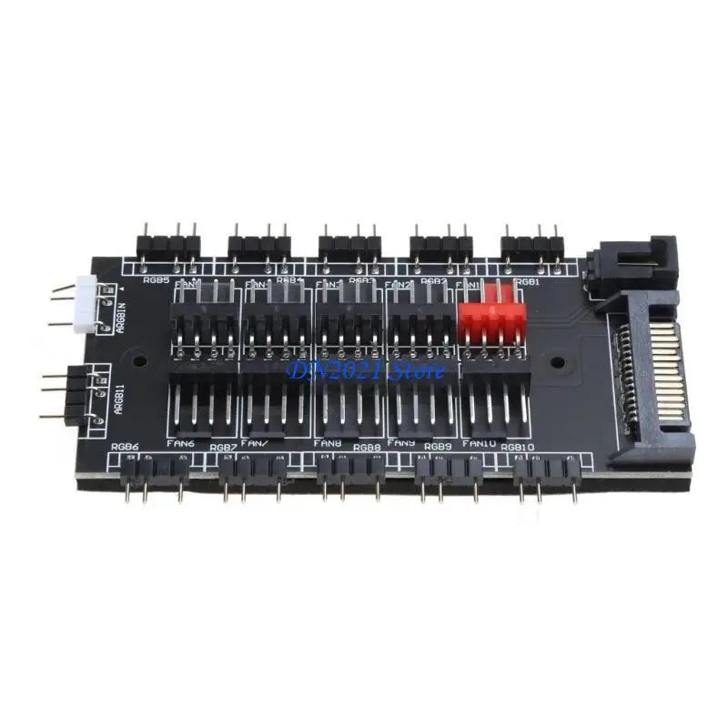 

F3KE Многоходовой разветвитель от 1 до 10 Вентилятор-кулер Удлинительный кабель-адаптер Управление скоростью