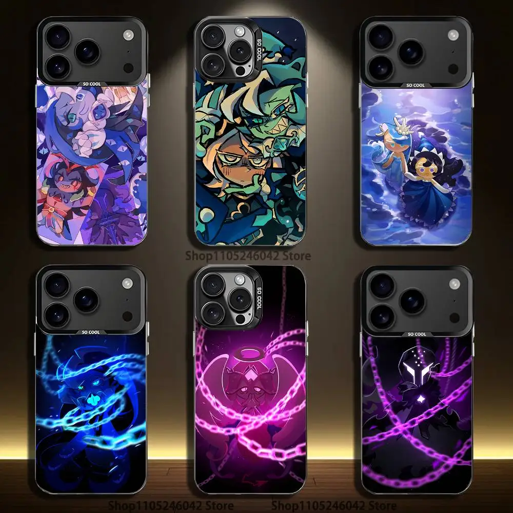 

S-Shadow Milk C-Cookie For iPhone 17,16,15,14,13,12,11,Mini,Pro,E,SE4,XS,MAX Black Candy Matte Cover