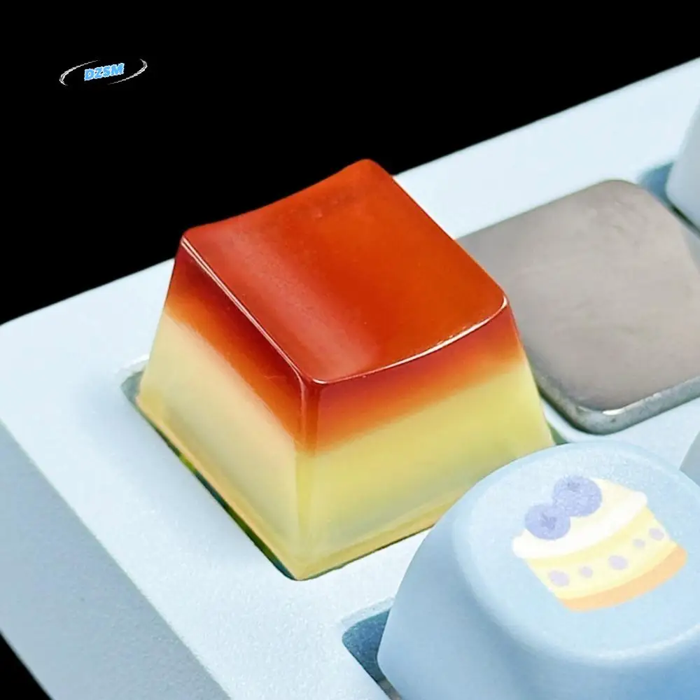 

Cross Shaft Jelly Pudding Keycap Original Dripping Personalized Mechanical Keyboard Key Caps Transparent Design Jelly Texture