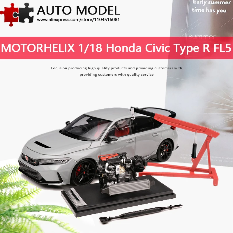 

Новая металлическая литая масштабная модель Honda Civic Type R FL5 Motorhelix MH 1:18, реалистичная модель автомобиля из сплава, лимитированная серия, коллекционный подарок для взрослых, игрушечная машинка для мальчиков с полностью открывающимися дверями