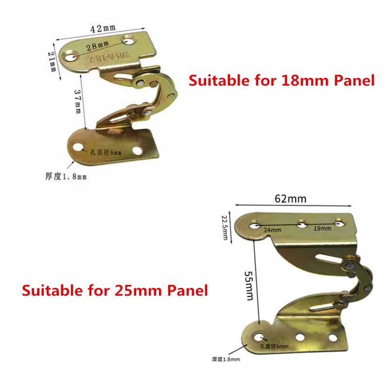 Multi-function 2pcs 180 Degree Dining Table Flap Hinge Hidden Foldable  Folding Flip Hinges Desk Furniture Hardware Accessories