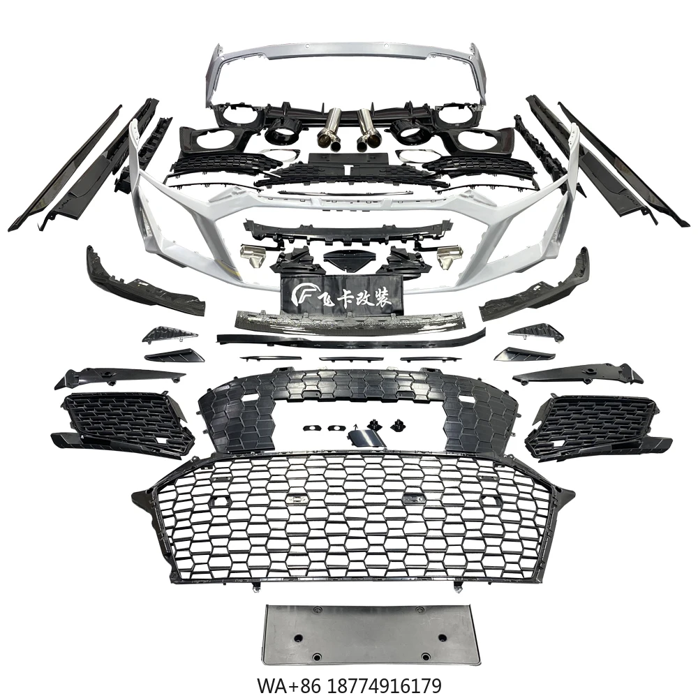 

High-quality 2023 New Style Dry Carbon Fiber Body Kit Bumper Spoiler Diffuser Side Skirt for R8 16-18 Years