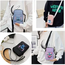 2024 Disney Lilo & Stitch Women Chest Bags Shoulder Bag Canvas Handbag Cute Outdoor Shopper Bag Crossbody Hand Bags Ladies Purse