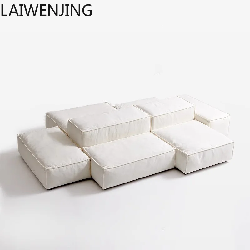 

MJY двусторонний диван для гостиной, креативная модульная комбинация, белый тканевый диван с блоком тофу