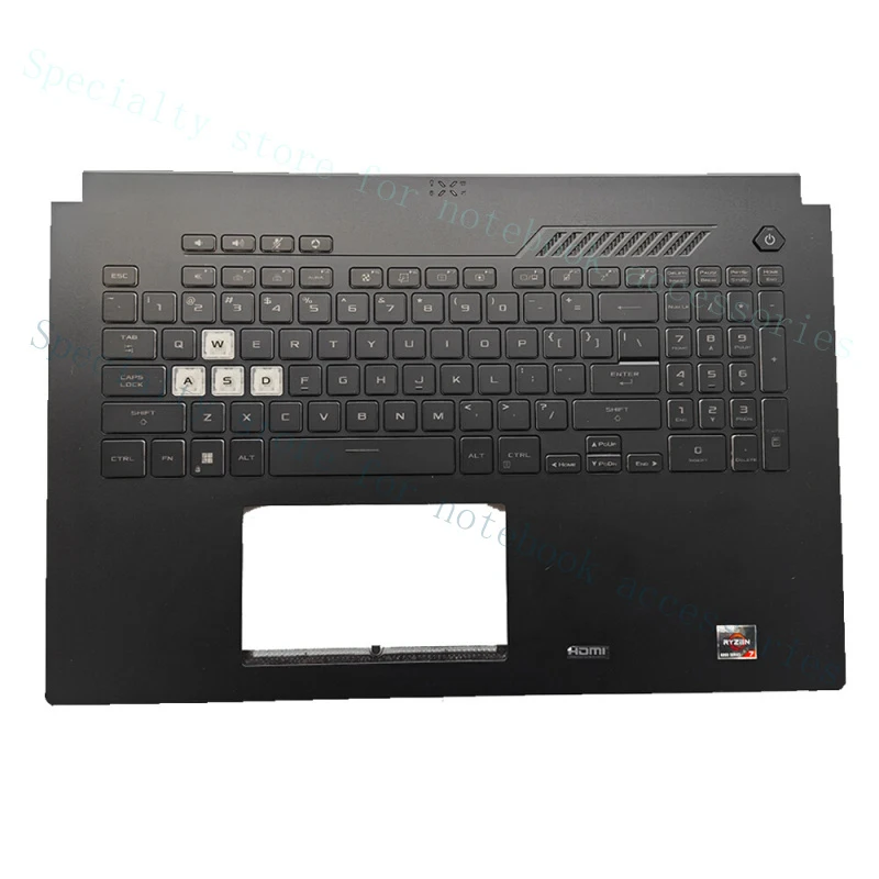 

A+ Верхняя крышка-подставка для рук (пальмрест) с клавиатурой для ASUS TUF Gaming 3 Plus FA707 FX707 FX707ZM, черная