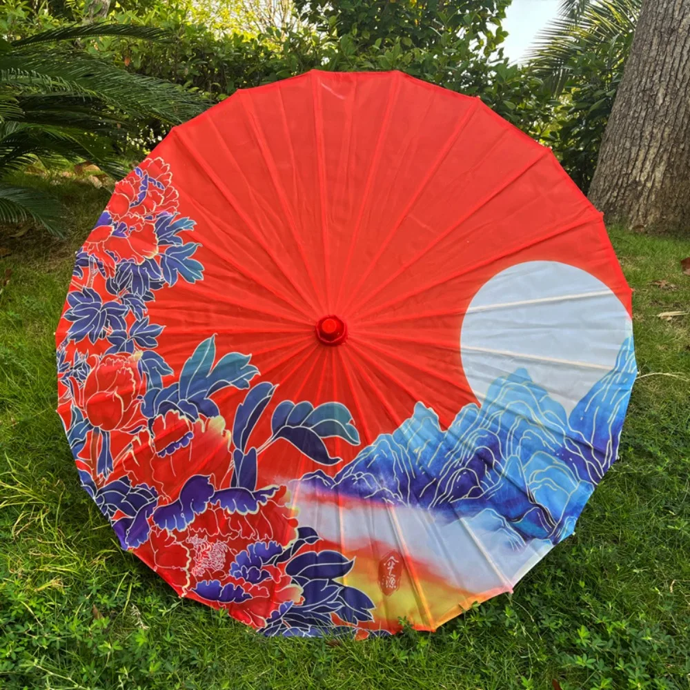 ร่มพัดผ้าไหม 56 ซม. 10 สี ร่มเต้นรำ ร่มสไตล์จีนโบราณ ร่มสไตล์ญี่ปุ่นคลาสสิก