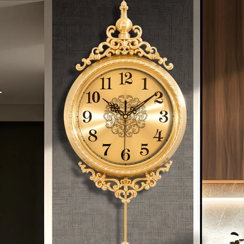 T*-Mechanism Luxury Wall Watch European High Quality Minimalist Aesthetic Wall Clocks Design Interior Horloge Murale Home Decor